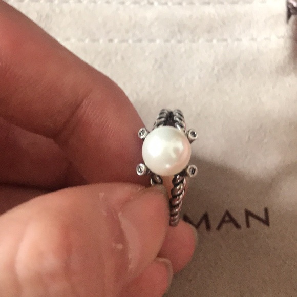 David Yurman Pearl Sterling Silver Fine Rings Ring 925 - Picture 5 of 7